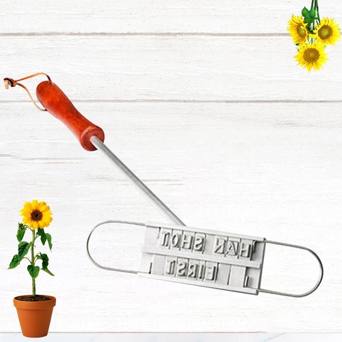 Silver bbq branding iron set - branding,