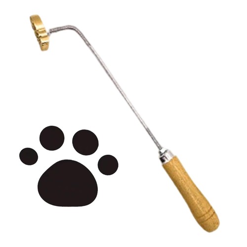 Branding iron for cake - iron, wooden