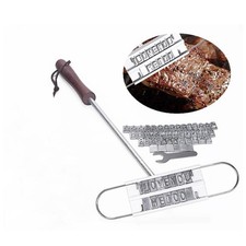 Metal BBQ Branding Iron 27cm